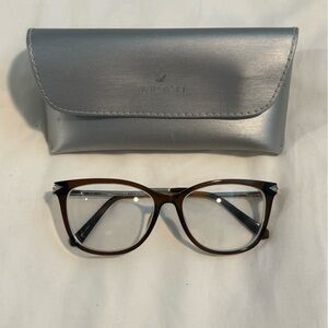 Swarovski cat eye eyeglasses SK5284 - Burgundy